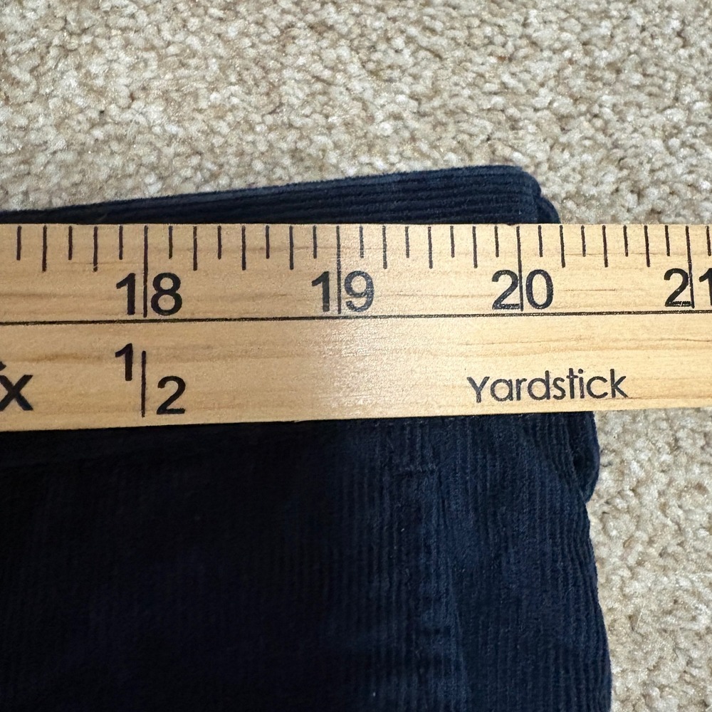 Lands End Mens 40 Traditional Fit Corduroy Pants Navy Blue Flat Front Straight - Picture 4 of 6